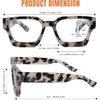 3 Pack Progressive Multifocal Reading Glasses for Women Retro Square Multifocus Readers Blue Light Computer Glasses