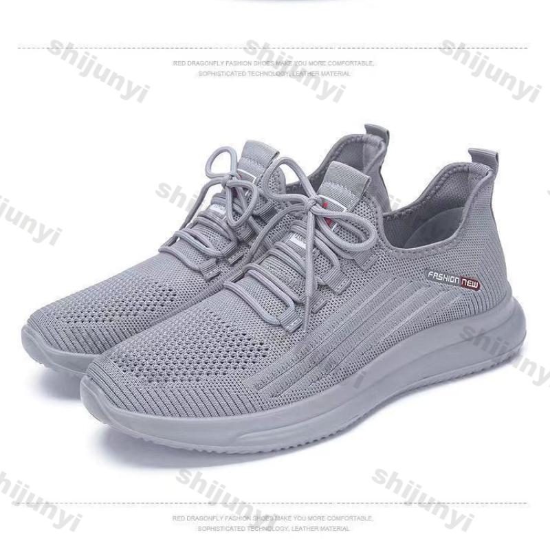 Fashion Men Shoes 2025 Spring Autumn New Lightweight Comfortable Soft Sole Fly Weave Casual Shoes Breathable Mesh Non Slip Running Shoes