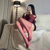 Oily Bright Dots Seamless Stockings For Women Sexy Ultra Slim Over The Knee Black Silk Long Tube Hold-Ups Aurora Stockings