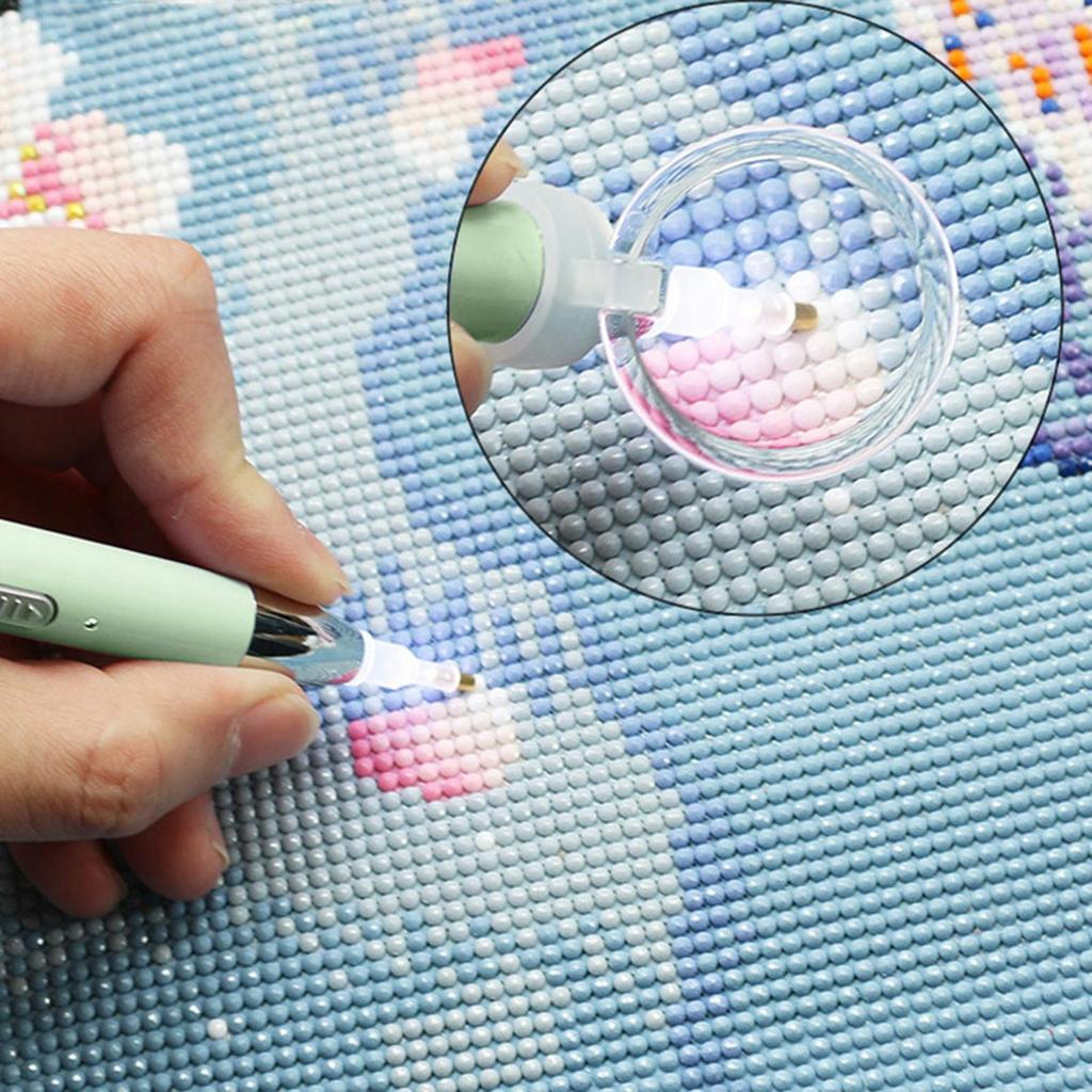 USB Rechargeable Lighting Point Drill Pen Set 5D Diamond Painting Luminous Embroidery Accessories Diamond Drawing Tools