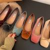 Retro Gentle Bow Ladyshoes Flats Ballet Shoes Early Spring Evening Shoes French Soft-soled Single Shoes Women's Shoes