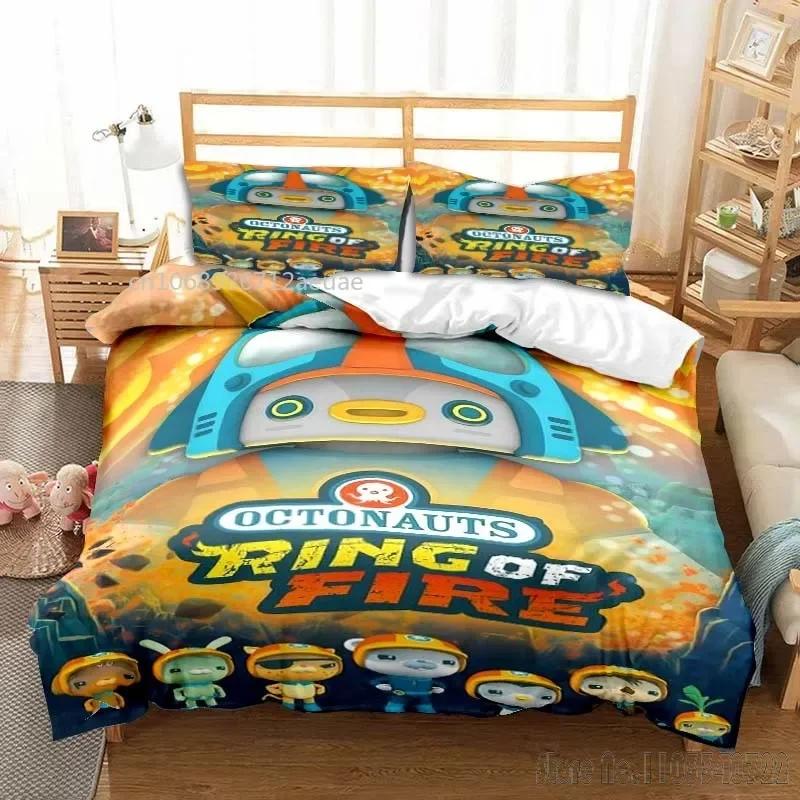 The Octonauts Cartoon All Season Duvet Cover Set HD Comforter Cover for Kids Bedding Sets Bedclothes Bedroom Decor