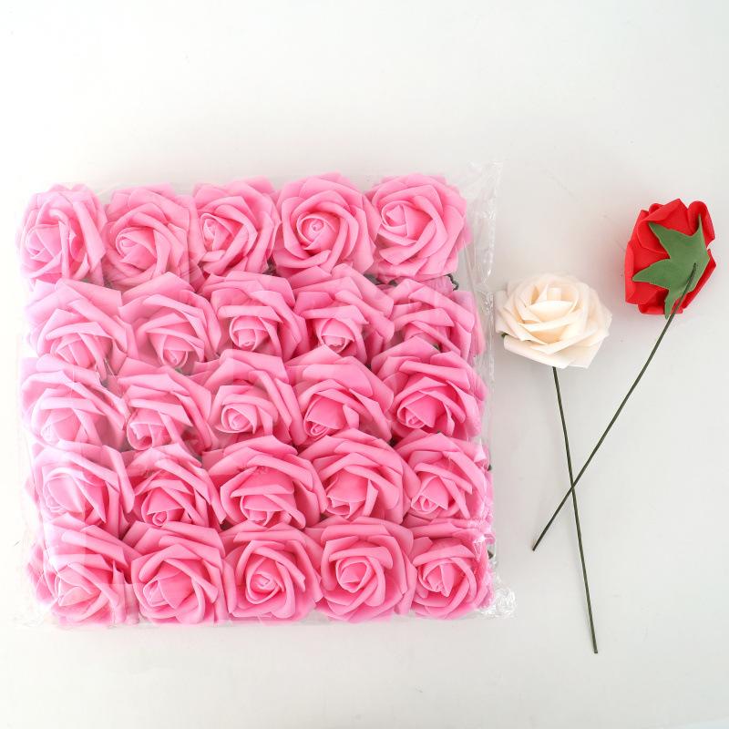 25pcs Ultra-Realistic Artificial Roses with Stem, Elegant Decor for Home,Party,Wedding,for DIY Bouquets,Romantic Centrepieces
