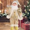 12" Dekorace Santa Clause s brýlemi, požehnáním a taškou s dárky, Vánoční stojící figurky, ozdoby na Nový rok, vánoční dekorace