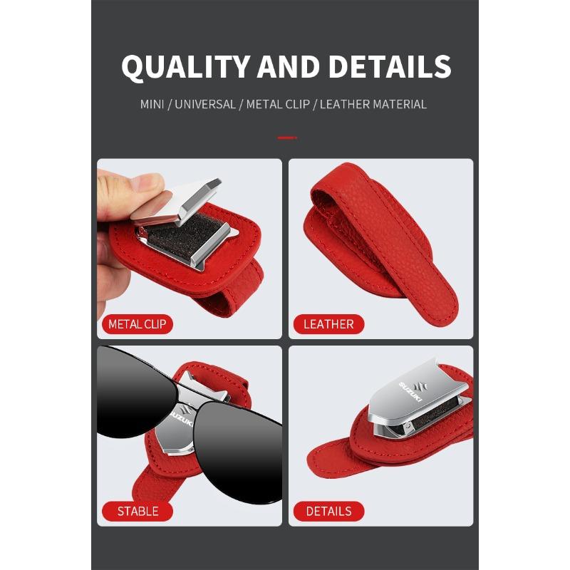 Car Auto Sun Visor Glasses Box Sunglasses Clip Card Ticket Holder Stand for Suzuki Grand Vitara Jimny Swift Alto GSR GSR750 GSR600 DRZ GSXF SV 650