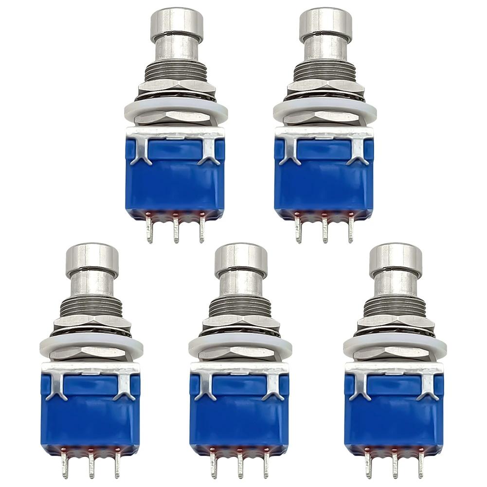 

5pcs Guitar Effect Pedal 3PDT Footswitch 9 Pins Guitar Effects Push Button Footswitch Guitar Effect Pedal Push Button Footswitch синий