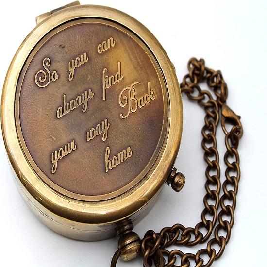 So You Can Always Find Your Way Back Home, Camping Compass for Birthday, Anniversary, Graduation Day, Valentine’s Day, Baptism Gifts