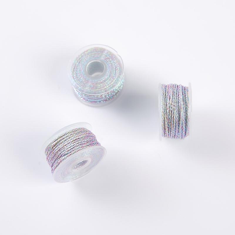 Iridescent 6-Strand Color-Changing Dragon Thread Bracelet - Handmade DIY Braiding Material Accessory 6-strand, 7m