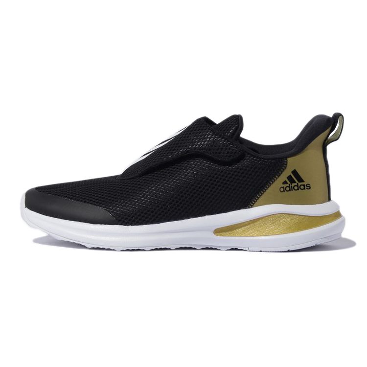Adidas Fortarun Series Non-Slip Low-Top Kids Running Shoes Kids Running Shoes Black Gold FX9867
