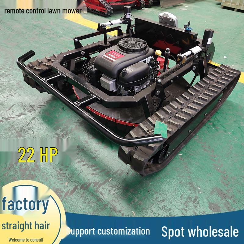 High-Power Remote Control Crawler Lawnmower for Italy - Gasoline Ditch Bank Weeding Machine