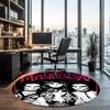 Maneskin Printed Round Rug Carpet Chair Rug Area Rug Entryway Doormats,for Office Chair Living Room Bedroom Kitchen Room.