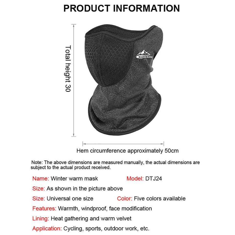 Loogdeel Sports Bandana Scarf Cycling Face Cover Neck Gaiter Bike Half Mask Headwear Winter Windproof Outdoor Fishing Warm Mask