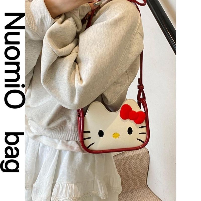 Hello Kitty small shoulder bag new kawaii cute cartoon creative and exquisite fashion coin mobile phone shoulder bag girl gift