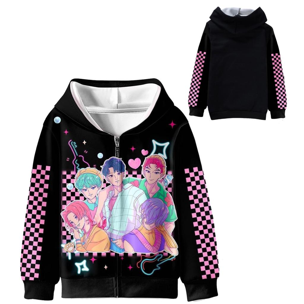 Girls Boys Hoodie Casual School Outdoor Sweatshirts For 2-12 Years Kids