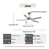 Integrated LED Ceiling Fan with Remote Control for Living Room, Classroom, or Study