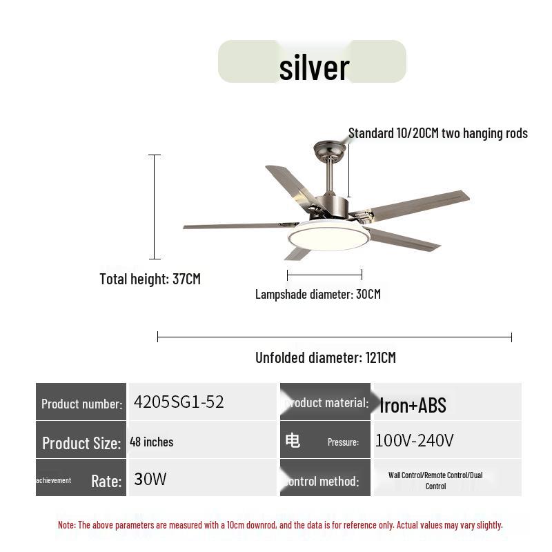 Integrated LED Ceiling Fan with Remote Control for Living Room, Classroom, or Study