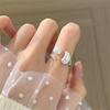 Vintage Irregular Smooth Opening Rings for Women Adjustable Stackable Finger Ring Jewelry Stylish Geometric Accessory