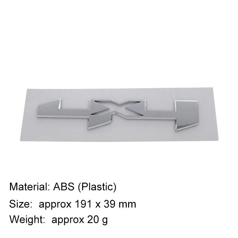 3D Premium ABS 4X4 For SUV Off Road Letter Sticker Tail Bumper Badge Auto Rear Trunk Emblem Accessories Exterior Decoration