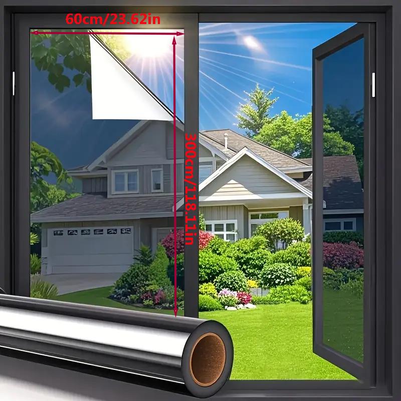 

One-Way Privacy Mirror Window Film Reflective Privacy Tint Blocking Suitable for Home Office Living Room Easy Installation