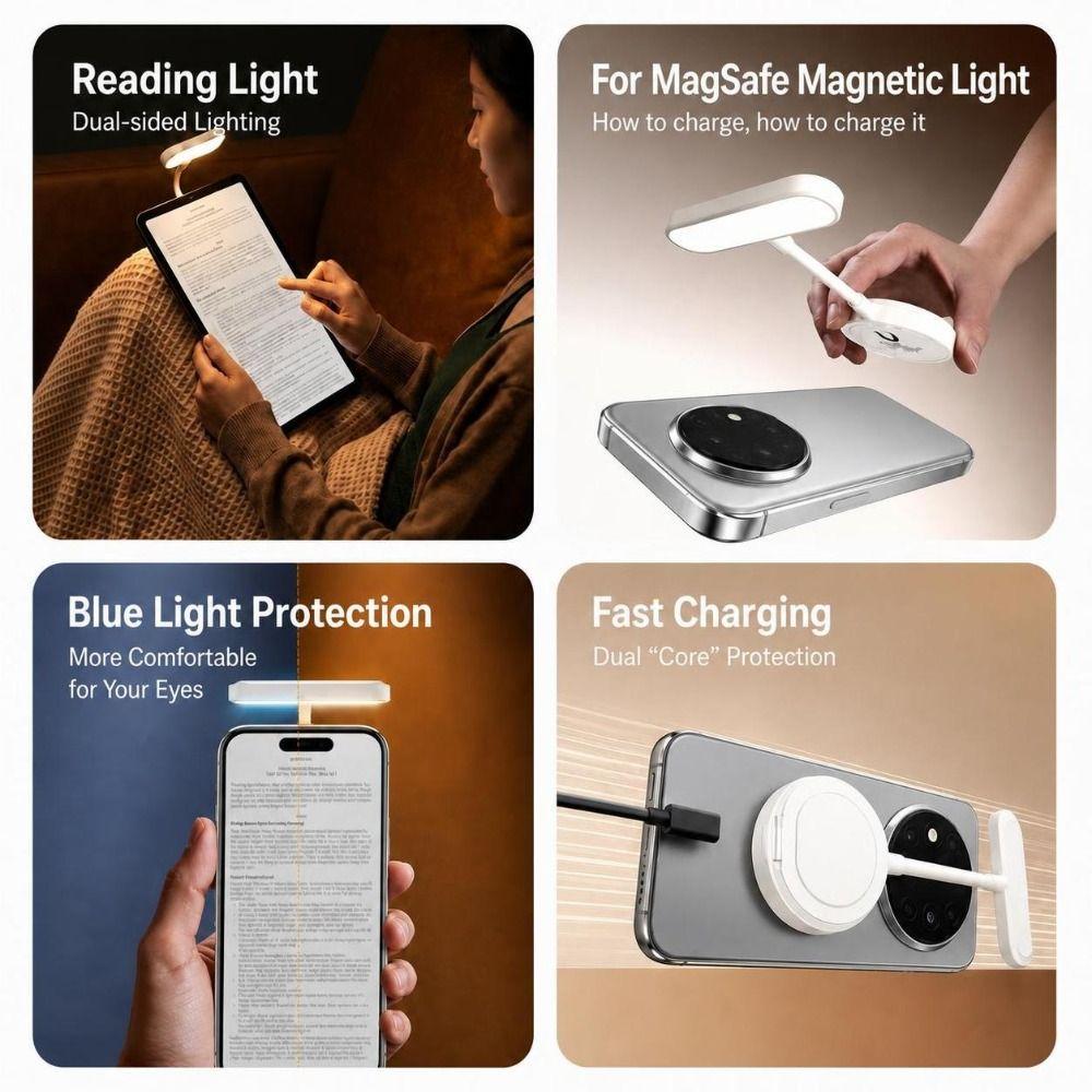 Rechargeable For MagSafe Photo Light Multi-Angle Flexible Selfie Ring Light  Photography
