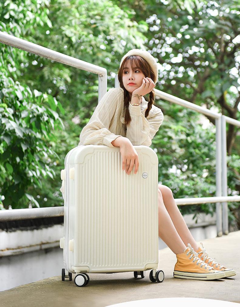 Damen 20" oder 24" Trolley-Koffer mit leisen Rädern - Großes Fassungsvermögen, robust und sicher mit Passwort, Reise-Handgepäck