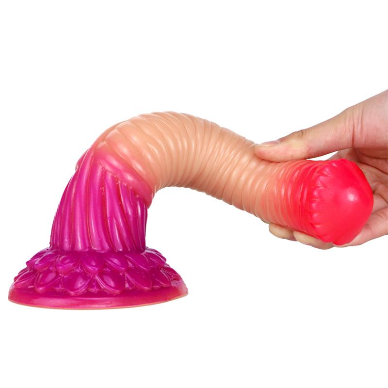 Liquid Silicone Horse Cock Imitation Phallus Thick Animal Dildo Female Backyard Anal Plug Adult Products