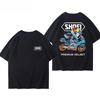 2026 Vară Cască Shoei Periferic Motocicletă Tricou cu Mânecă Scurtă Bărbați Femei Harajuku Hip Hop Punk Tricou Bumbac Gotic Tricou Rotund