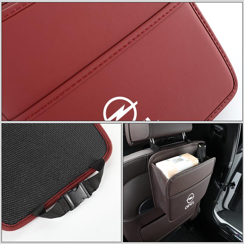 BBGL9 Leather Car Seat Back Storage Bag Hanging Pocket Accessories For Opel Corsa Astra Insignia Vectra Zafira Meriva Mokka Grandland