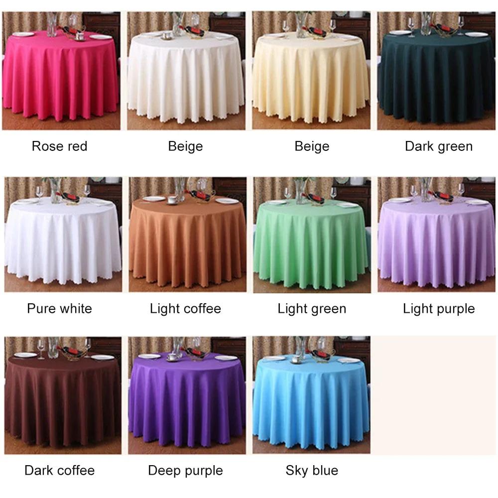 Round Tablecloth Circular Polyester Table Cover Polyester Navy Blue Table Cloth For Hotel Banquet Birthday Party Table Decor