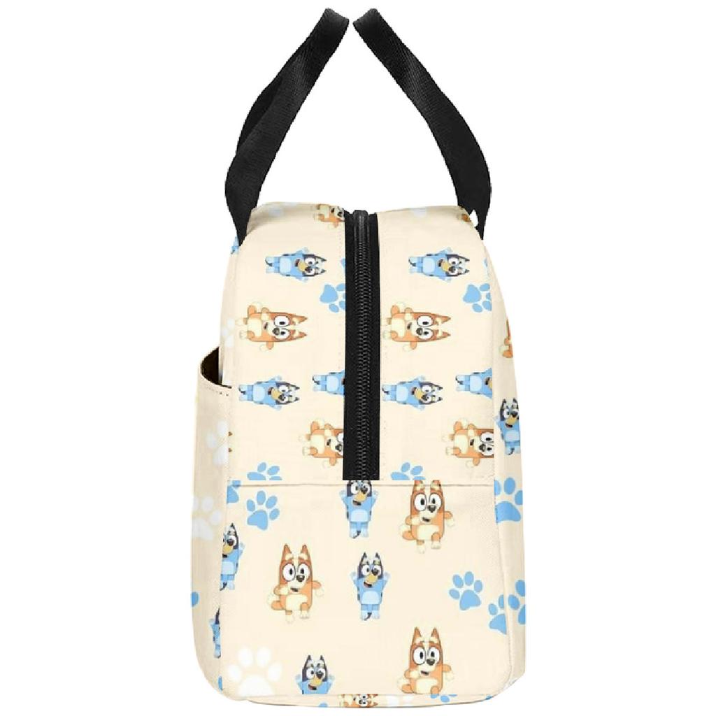 Neue Bluey Kinder-Lunchtasche, isoliert, tragbare Kühlertasche für Jungen, Mädchen, Erwachsene, Arbeit, Schule, Picknick, Blau