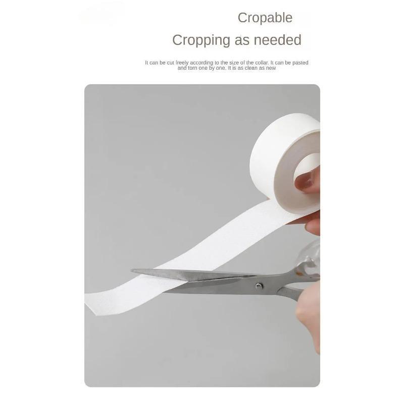 3m/5m/8m Hat Shirt Collar Anti-dirty Grime Protector Fixing Sticker Rolled Sweat-absorbent Tape Self-adhesive Disposable Tape