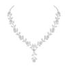 American Diamond Style Silver Plated Necklace with Earrings Jewellery Set for Women – Perfect for Party, Wedding, and Engagement