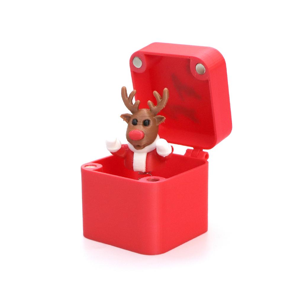 Christmas Middle Finger in A Box Snowman Reindeer Santa Claus Waving Hands Funny Gag Gift for Adults White Elephant Gifts