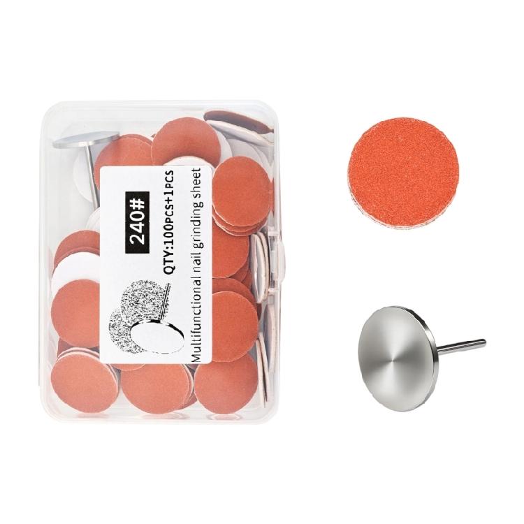 100 Professional Manicure Sandpaper Discs For Precise Grinding And Salon Quality Results With Portable Storage Case