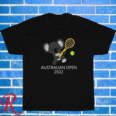 New!  Shirt Australian Open Funny Logo Black  Grey Size S-3XL Unisex T-Shirt