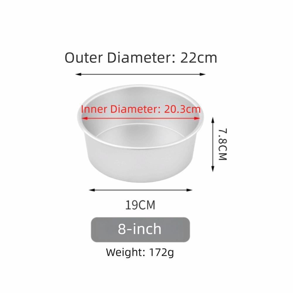 Round Cake Bake Pan Aluminum Alloy Cake Mold Pan New Cake Tin Kitchen Dessert Baking
