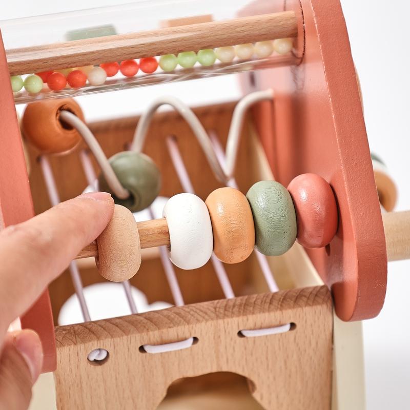 Custom Montessori Mushroom House Toy Wooden Percussion Music Toy Unlock/Place/Shape Match Game Finger Sensory Education Kid Gift