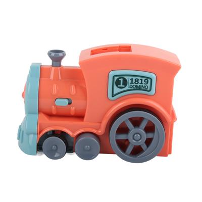 60 Stück Domino Zug Bausteine Set Automatisches Legen Elektrischer Zug Stapelspielzeug für Jungen Mädchen Geschenke