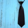 Elastic Silk Tie: Simple, Solid Color, Lazy Man's Design for Kids