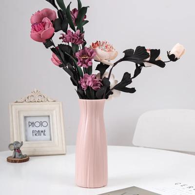 Creative Plastic Vase, Small Flower Arrangement, Home Decoration, Wedding Living Room Decoration, Imitation Glaze Anti Drop Imit