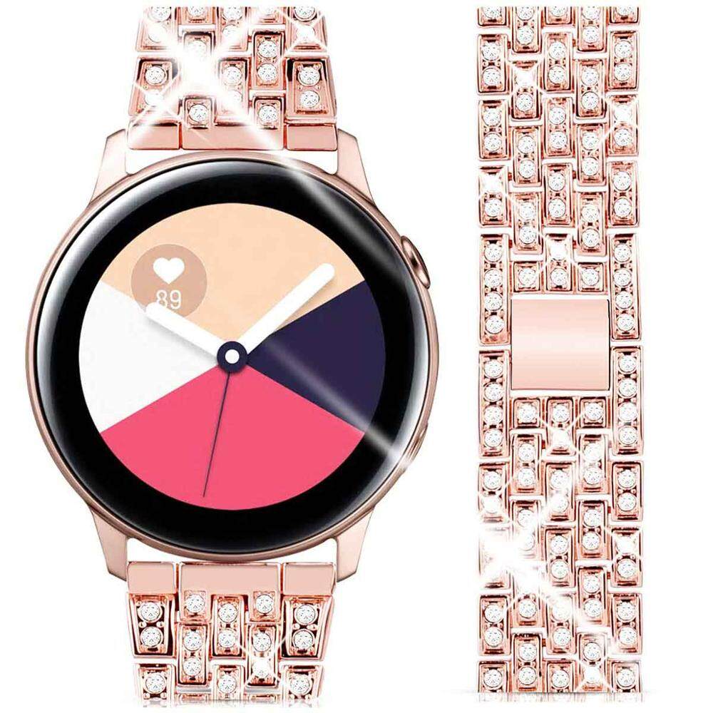 20mm Band for Samsung Galaxy Watch 6/5/pro/4/Classic/3/46mm/active 2 Metal Diamond bracelet Huawei GT/2/GT2/2e/3 Pro 22mm strap