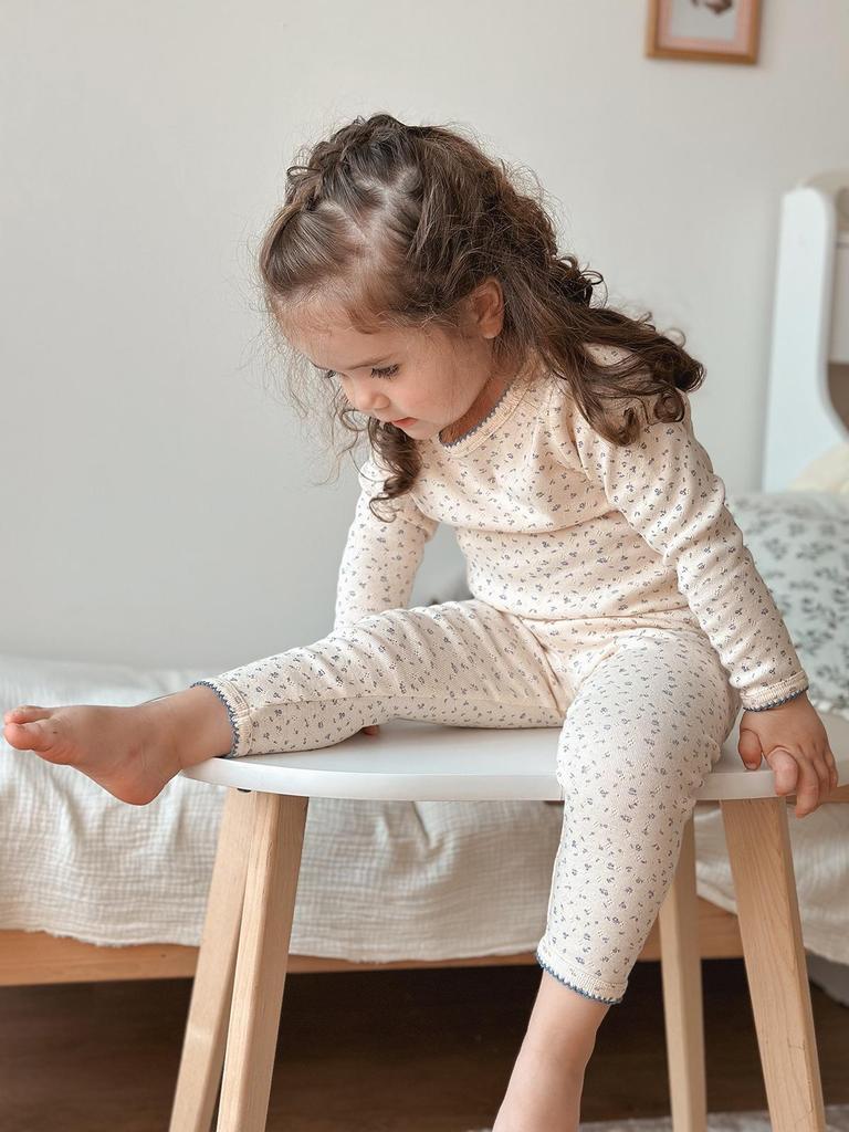 Autumn Kids' Cotton-Silk Pajama Set for Boys and Girls