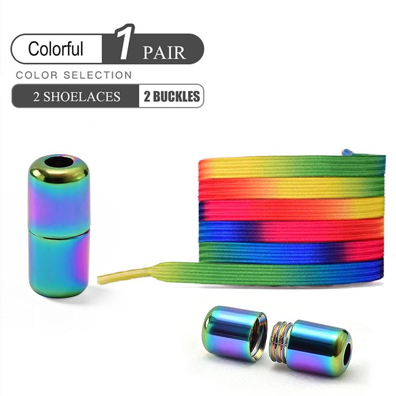 

Elastic No-Tie Shoe Laces with Locking Clips–1/2/4Pairs Pearlescent Colorful Laces for Sneakers,Slip-On Fit,No More Tying Knots