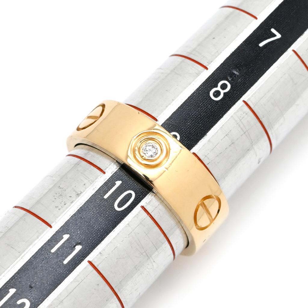 Cartier B4032400 love Love Ring half diamondRing ring 18K Yellow Gold/diamond #9(JP Size) Array