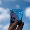 Kubakasaya Ryukyu Glass Rocks Okinawa Churaumi Rocks Purple X Cold Tea Cup Glass, Souvenir, Glass, Blue, Glass,