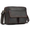 Mens Genuine Leather Shoulder Bag Messenger Bag Soft Cow Leather Crossbody Bags Daily Sling Bag Male Crossbody Bag Multifunction