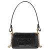 VIVIENNE WESTWOOD Hazel Gold Metal Logo Leather Shoulder Crossbody Handbag Small Women Handbag Black 50684358800D