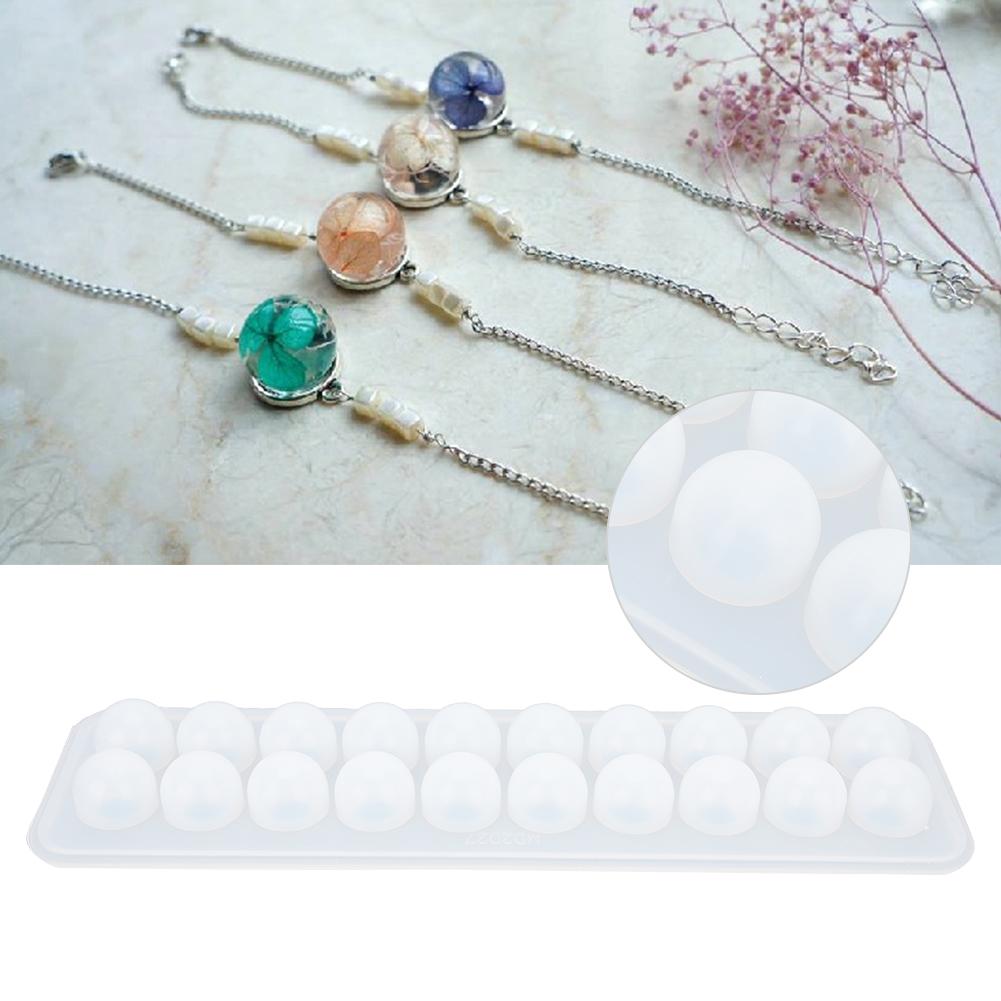 Ball Pendant Mold Silicone Transparent  Hand Made Craft Decorative Jewelry Making Mould Kit