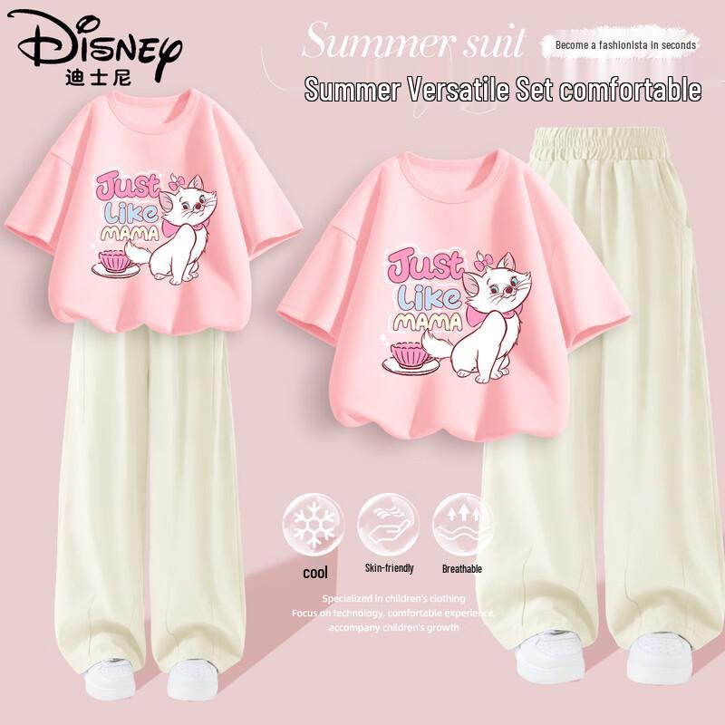 Disney Girls' 2026 Summer Casual Cotton Set