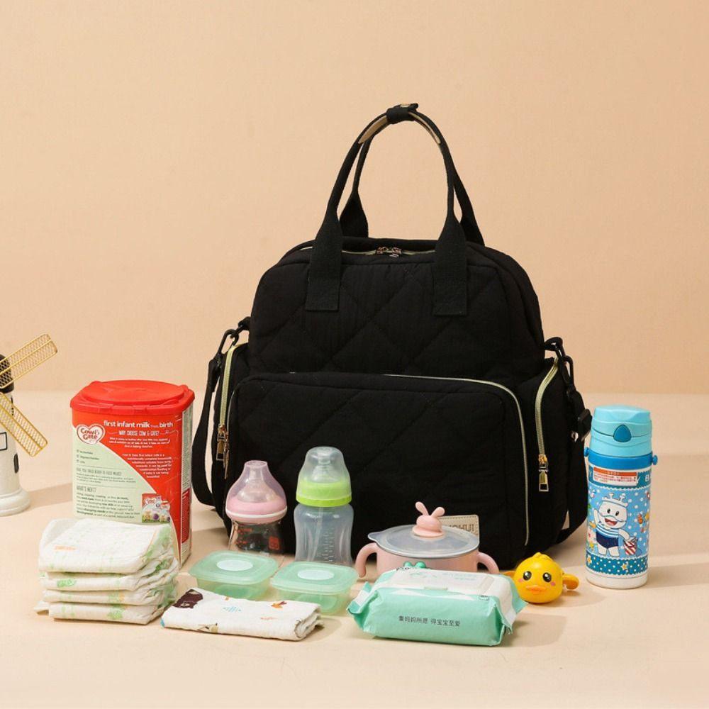 Spritzwassergeschützte Wickeltasche Mehrfache Fächer Reise Rucksack Neue Mama Tasche Damen